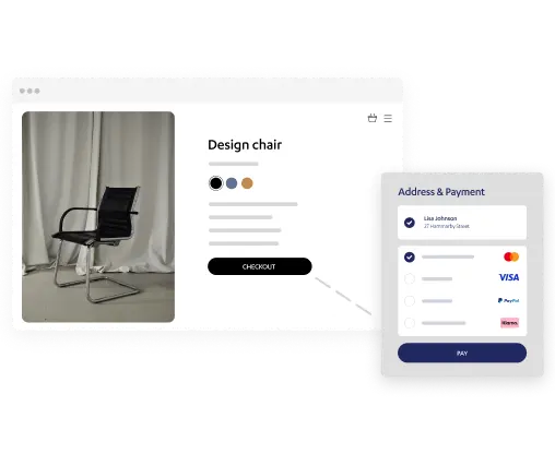 design chair product page