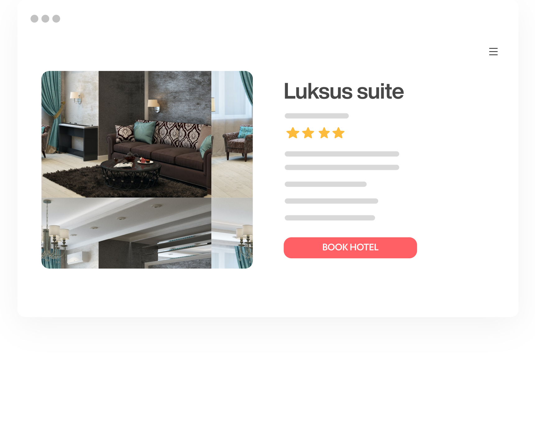 luxury suite product page