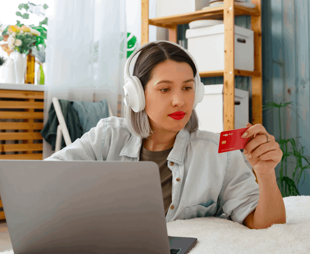 online payment woman